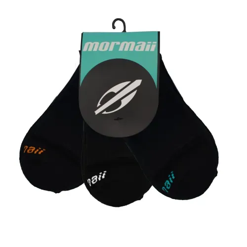 Pack Calcetines Quarter negro logo en 3 colores 40 al 45