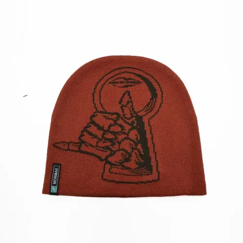 Beanie Jacquard Skull burdeo