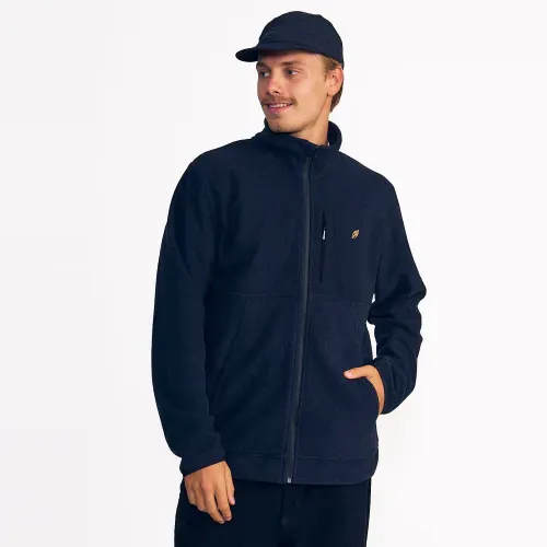 Polerón Micropolar Cuello Alto con Medio Cierre y Bolsillos