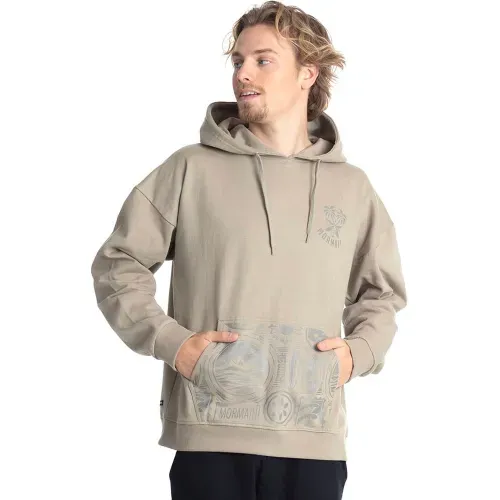 Polerón canguro con estampado en pecho y espalda