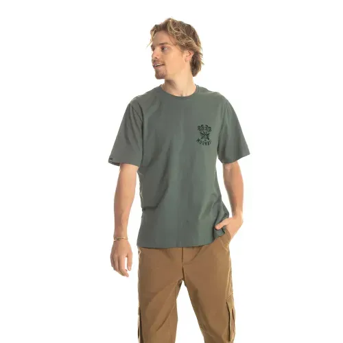 Polera Masculina Básica manga corta estampado pecho al tono